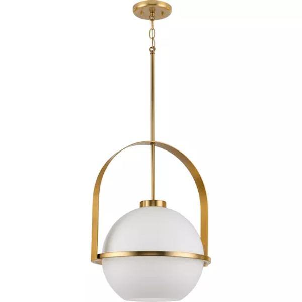 1 Light Brushed Bronze Etched Opal Glass Globe Pendant Light Fixture 3