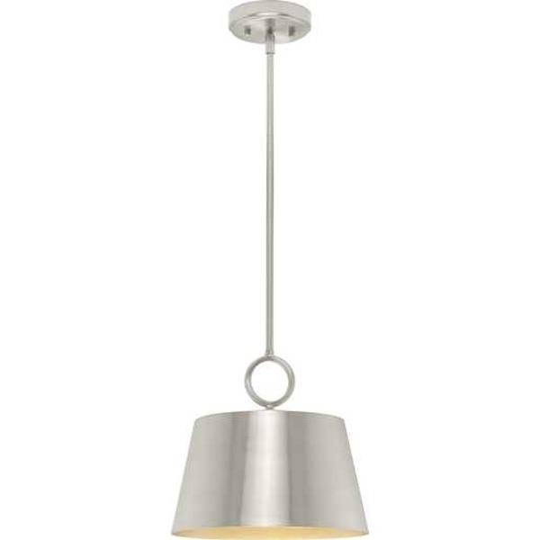 1 Light Brushed Nickel Dimmable Pendant Light Fixture 2