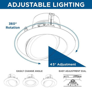 4" 8 watt CCT Selectable White Dimmable Recessed Mount LED Downlight 3