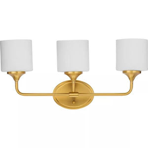3 Light 120 volt Brushed Gold Vanity Light Fixture 2