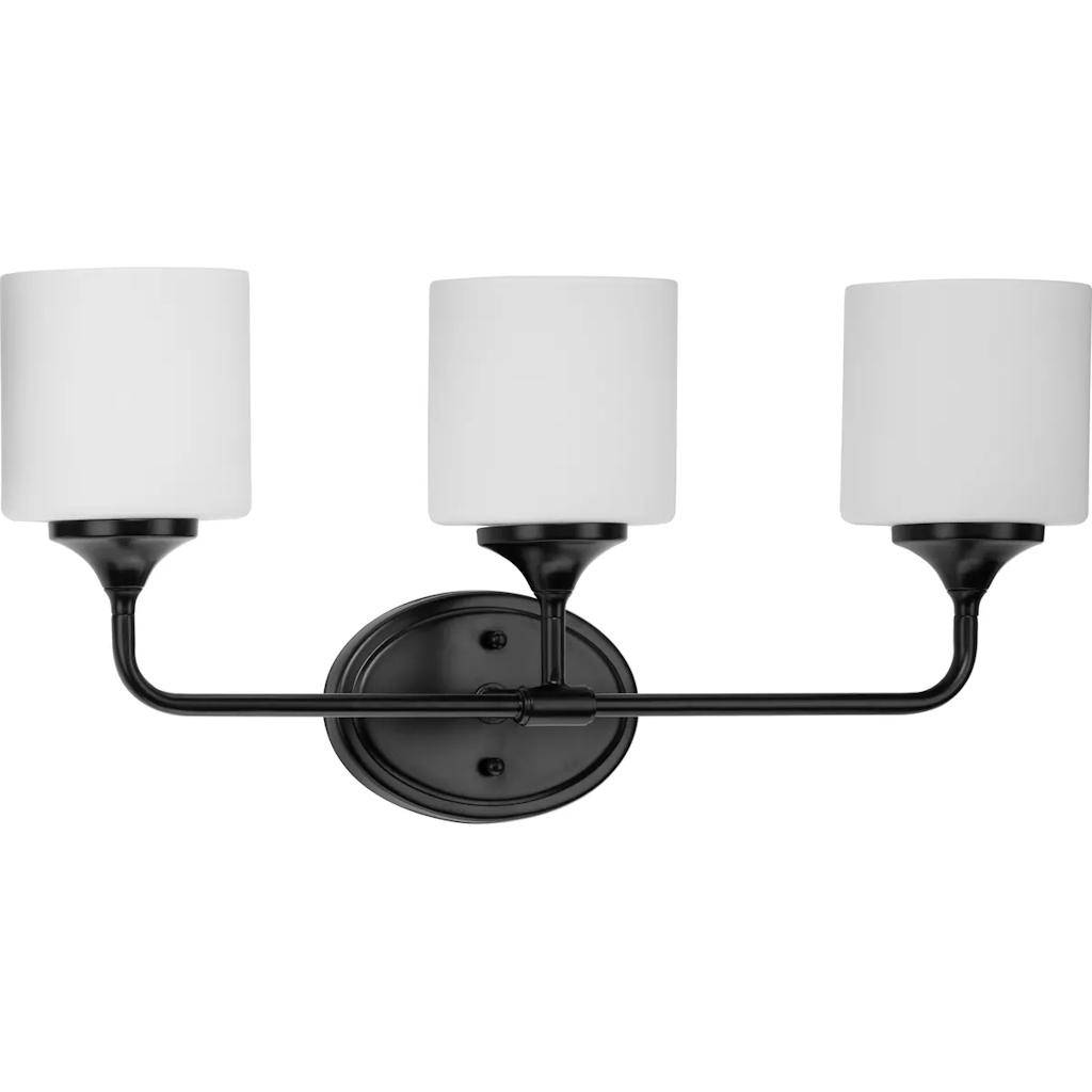 3 Light 120 volt Matte Black Vanity Light Fixture 1