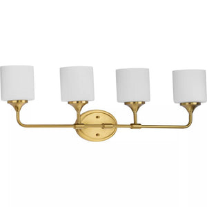 4 Light 120 volt Brushed Gold Vanity Light Fixture 1