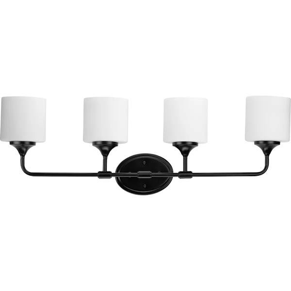 4 Light 120 volt Matte Black Vanity Light Fixture 4