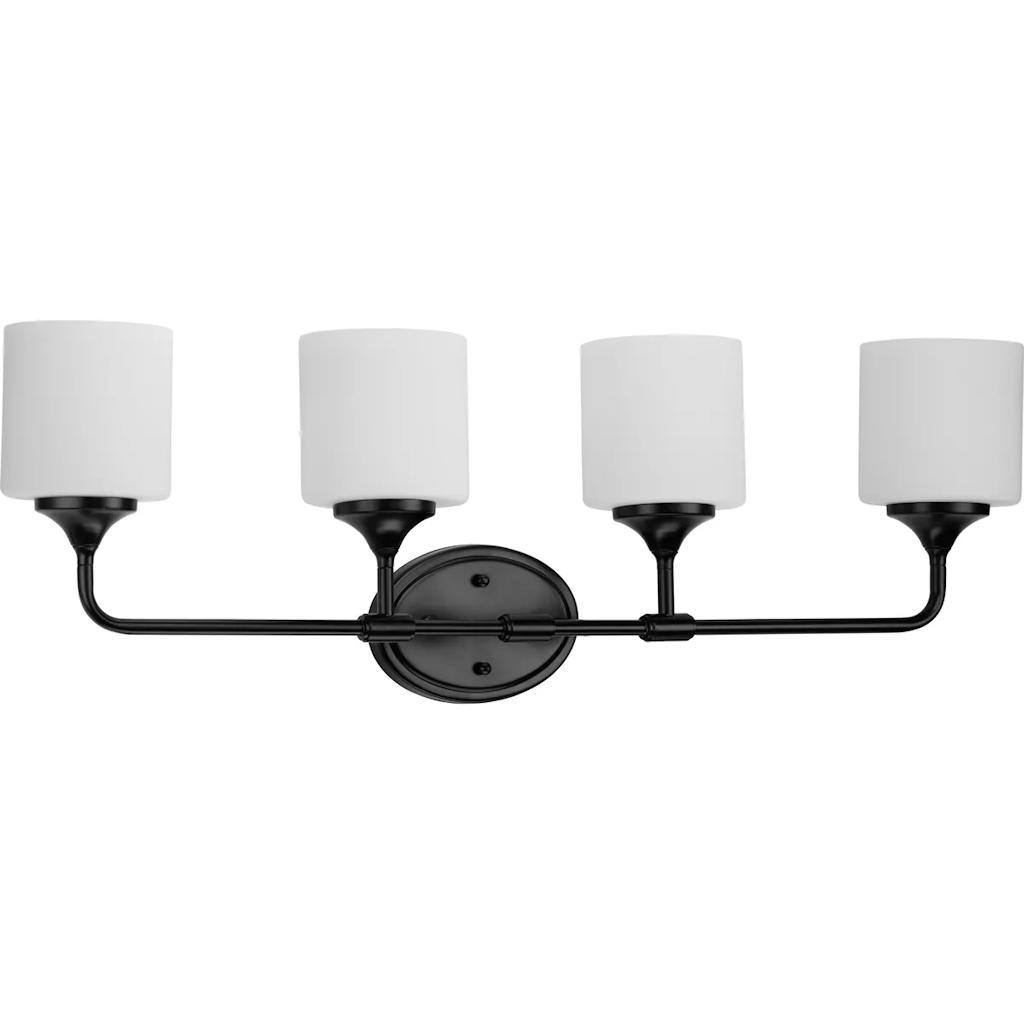 4 Light 120 volt Matte Black Vanity Light Fixture 1