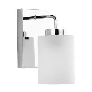 1 Light 120 volt Polished Chrome Vanity Frosted Glass Light Fixture 1