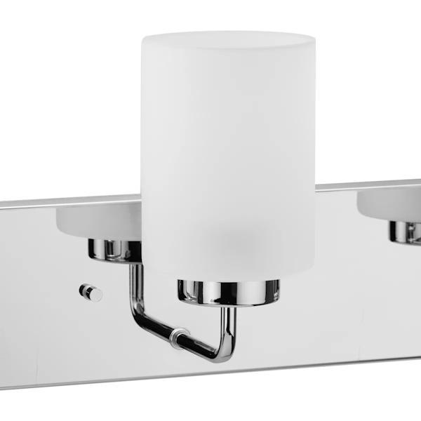 6 Light 120 volt Polished Chrome Vanity Frosted Glass Light Fixture 2
