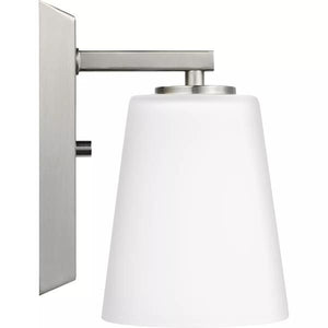 1 Light 120 volt Brushed Nickel Vanity Etched Glass Light Fixture 2