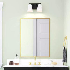 2 Light 120 volt Matte Black Vanity Etched Glass Light Fixture 3