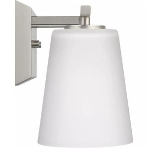 3 Light 120 volt Brushed Nickel Vanity Etched Glass Light Fixture 2