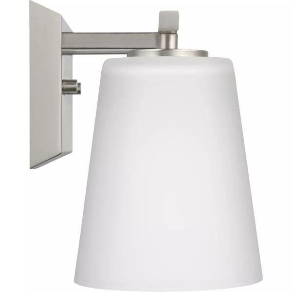 3 Light 120 volt Brushed Nickel Vanity Etched Glass Light Fixture 2