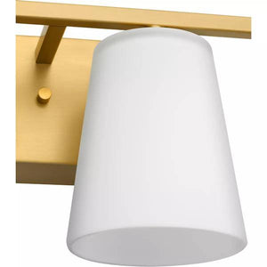 4 Light 120 volt Brushed Gold Vanity Etched Glass Light Fixture 2