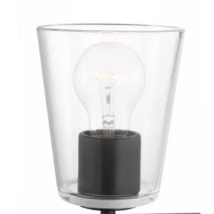 1 Light 120 volt Matte Black Clear Glass Shade Semi-Flush Ceiling Light Fixture 3