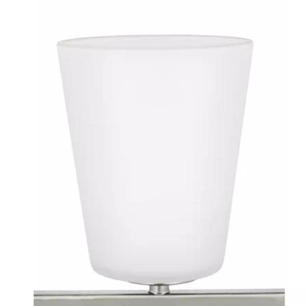 1 Light 120 volt Brushed Nickel Etched White Glass Shade Semi-Flush Ceiling Light Fixture 3