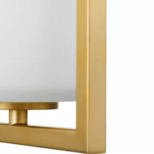 1 Light 120 volt Brushed Gold Etched White Glass Shade Semi-Flush Ceiling Light Fixture 2