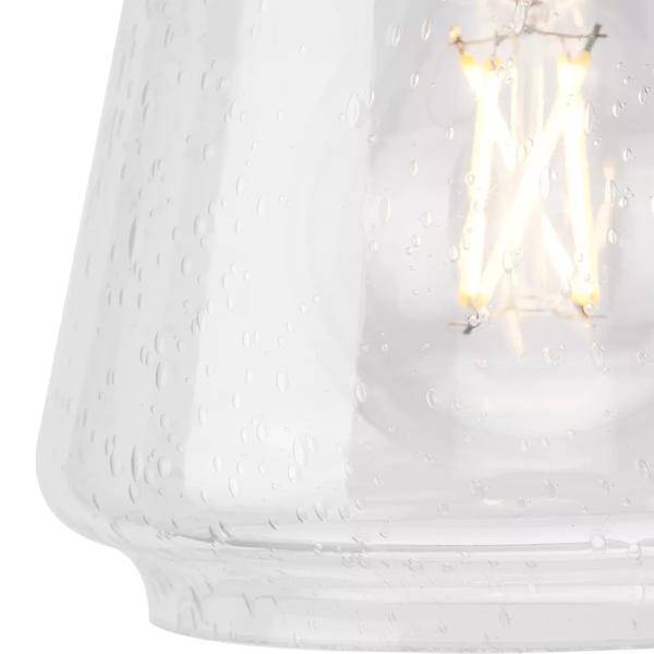 1 Light 120 volt Aged Bronze Vanity Clear Seeded Glass Light Fixture 3