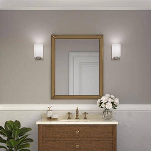 1 Light 120 volt Polished Chrome Vanity Etched Glass Light Fixture 4