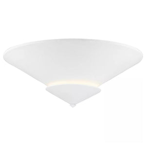 4 Light White Plaster Painted Steel Cone Ceiling Light Fixture 1