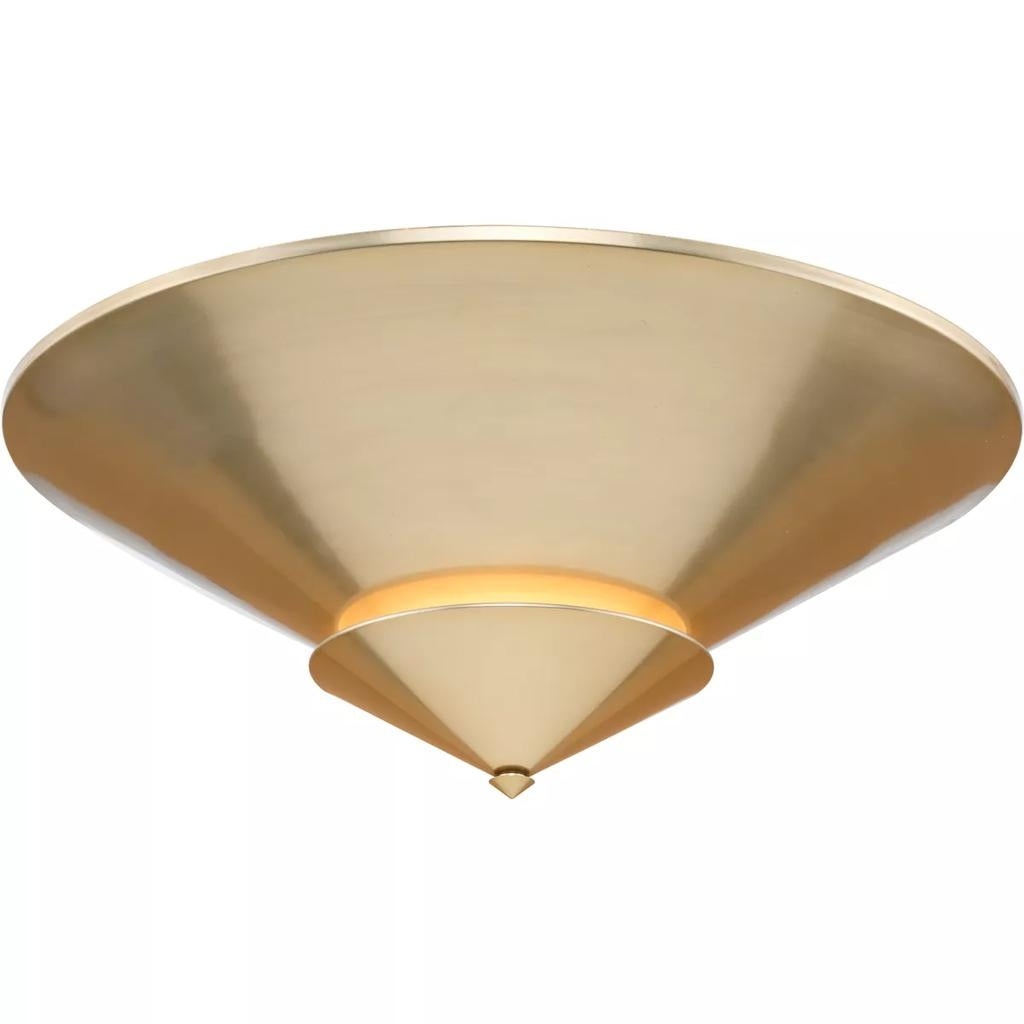 4 Light Soft Gold Painted Steel Cone Ceiling Light Fixture 1
