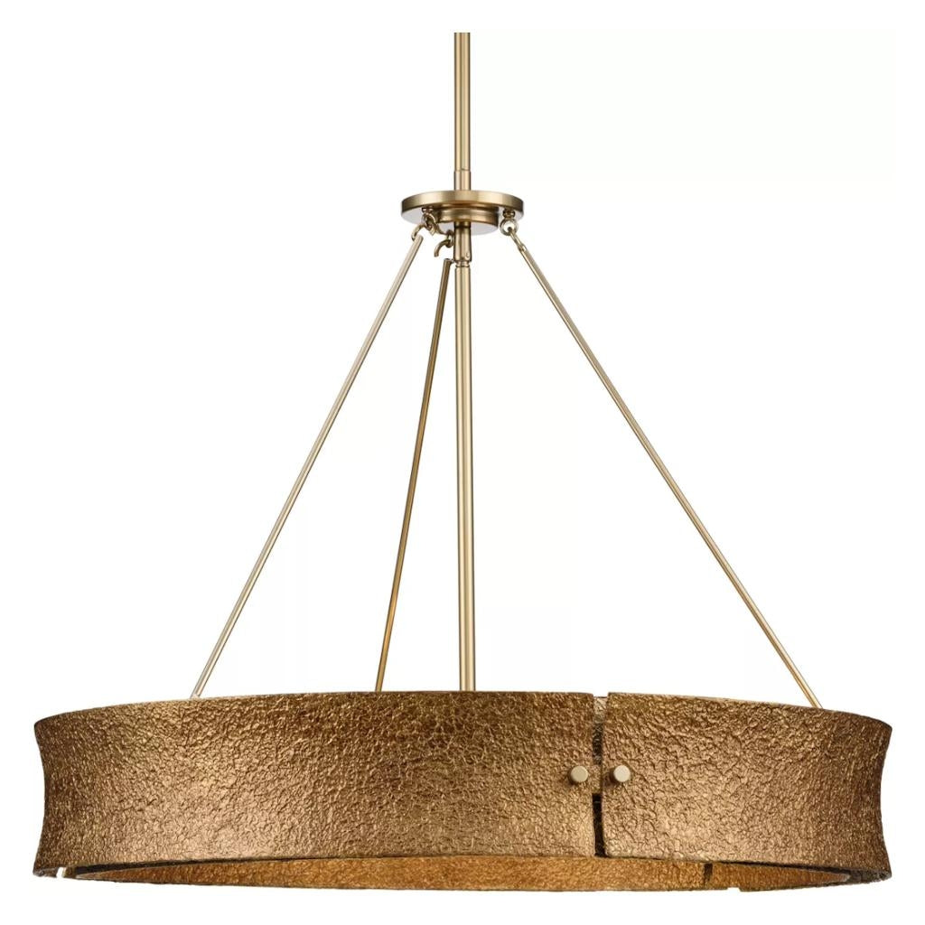 5 Light Soft Gold Foundry Gold Accent Chandelier Light Fixture 1