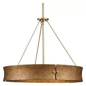 5 Light Soft Gold Foundry Gold Accent Chandelier Light Fixture 1