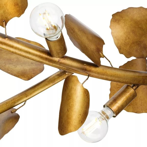 7 Light Gold Ombre Linear Chandelier Light Fixture 2