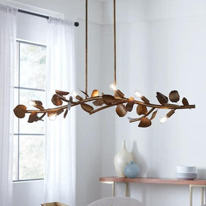 7 Light Gold Ombre Linear Chandelier Light Fixture 3
