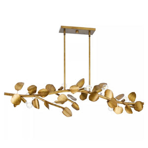 7 Light Gold Ombre Linear Chandelier Light Fixture 1