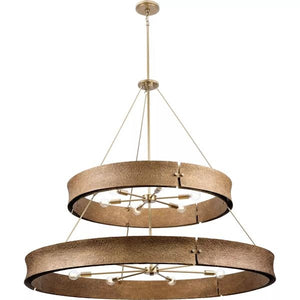 13 Light Soft Gold Foundry Gold Accent Chandelier Light Fixture 3