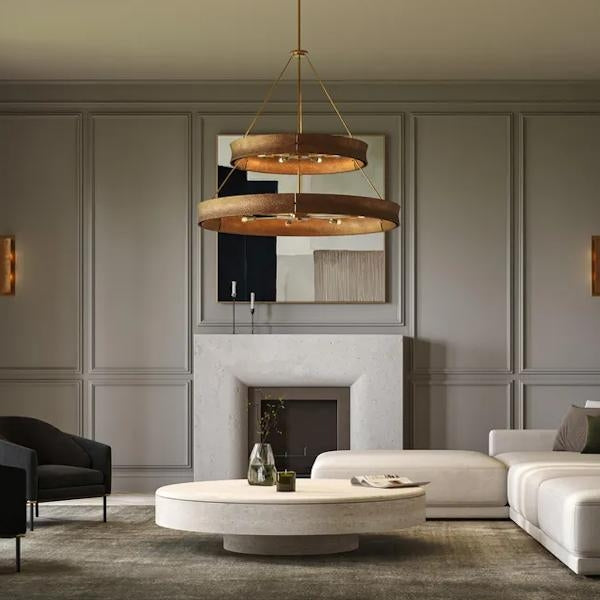 13 Light Soft Gold Foundry Gold Accent Chandelier Light Fixture 4