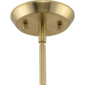 1 Light Brushed Gold Clear Glass Bell with Opal Glass Shade Pendant Light Fixture 2