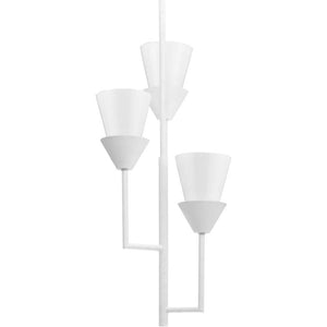 3 Light White Plaster Contemporary Style Pendant Light Fixture 1