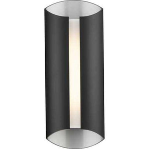 11 watt 120 volt 3000K Natural White Black Finish Etched Glass Half Cylinder LED Wall Light Fixture 3