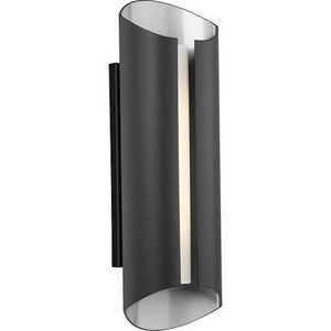 11 watt 120 volt 3000K Natural White Black Finish Etched Glass Half Cylinder LED Wall Light Fixture 1
