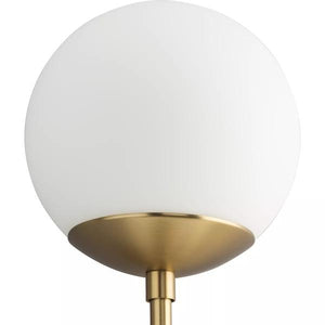 2 Light Brushed Bronze Vanity Etched Round Glass Light Fixture 2