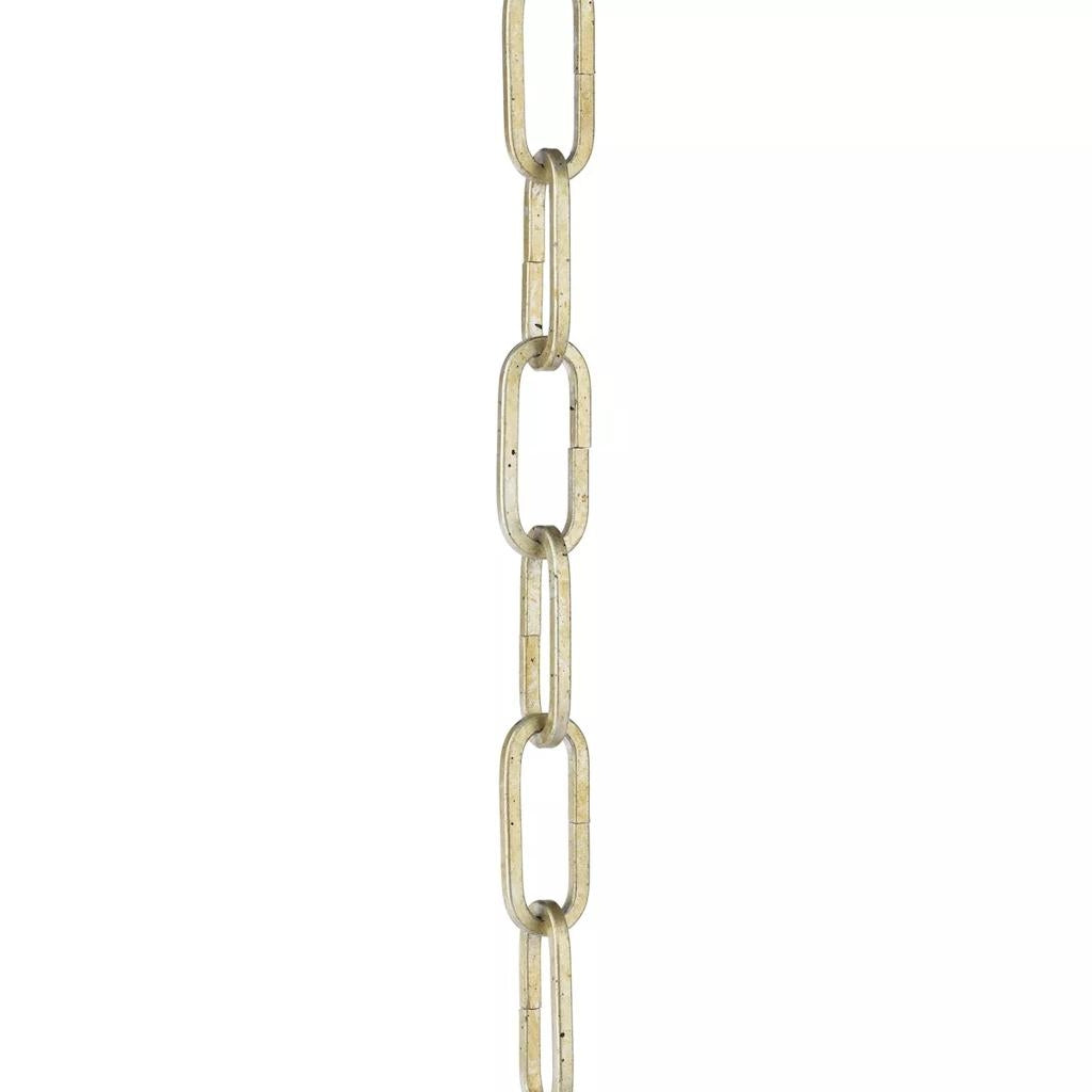 4' Gilded Sliver Finish Square Profile Fixture Accessory Chain 1