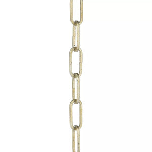 4' Gilded Sliver Finish Square Profile Fixture Accessory Chain 1