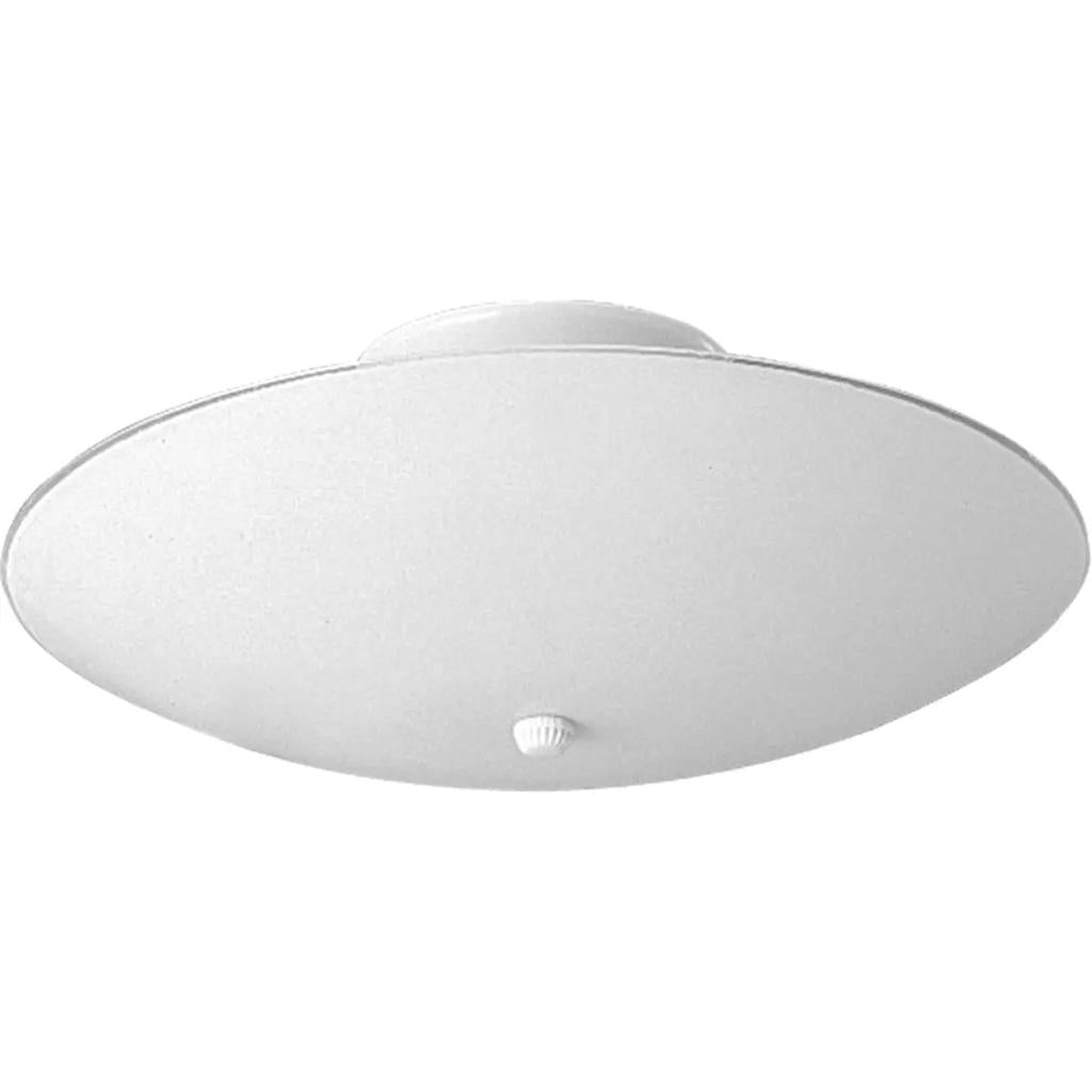 2 Light Round White Glass Ceiling Mount Light Fixture 1