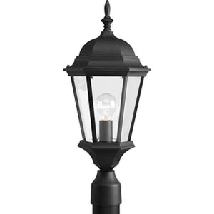 1 Light Black with Clear Glass Wall Light Fixture 1