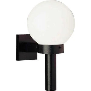 1 Light Black with White Acrylic Globe Wall Light Fixture 1