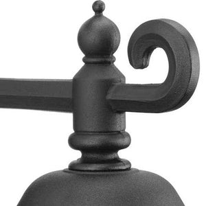 2 Light Black with Clear Curved Seeded Glass Ashmore Wall Light Fixture 2