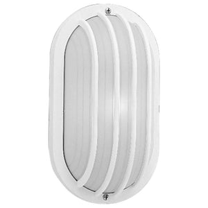 1 Light 120 volt White Ribbed Polycarbonate Lens Ceiling Light Fixture 1