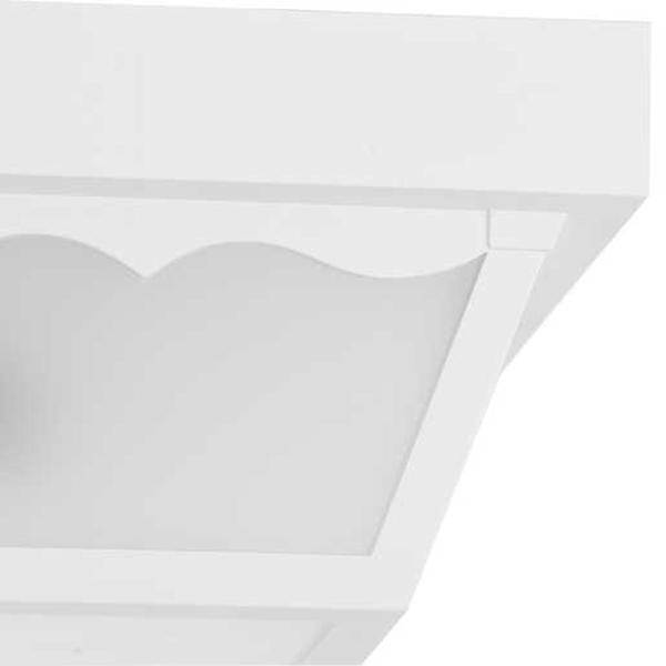 1 Light White with White Acrylic Diffuser Wall Light Fixture 2