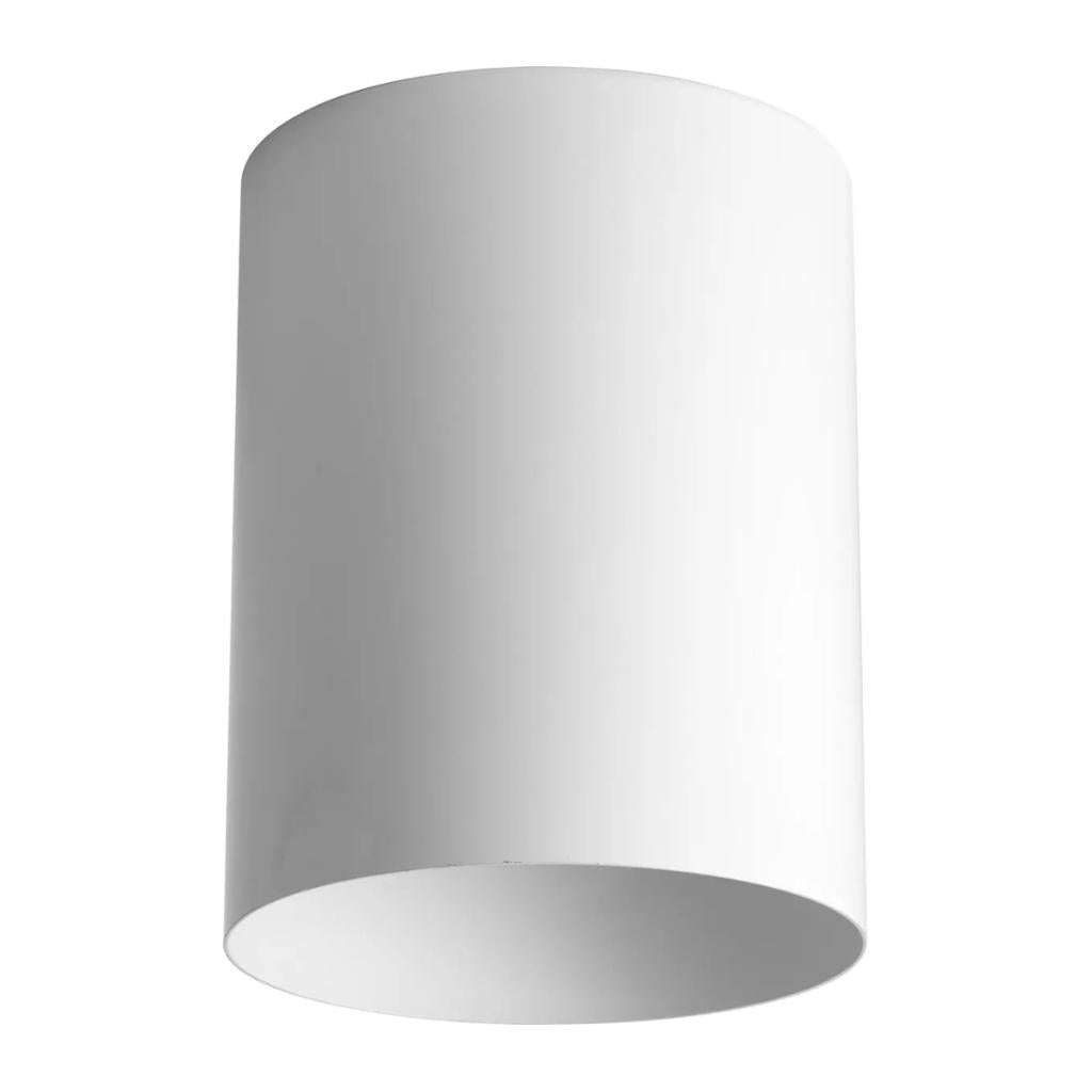 1 Light White Aluminum Construction Cylinder Light Fixture 1