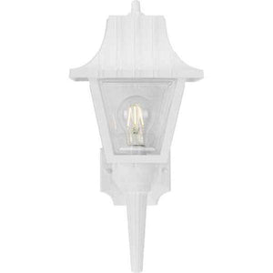 1 Light White with Clear Beveled Glass Mansard Wall Light Fixture 3