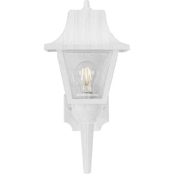 1 Light White with Clear Beveled Glass Mansard Wall Light Fixture 3