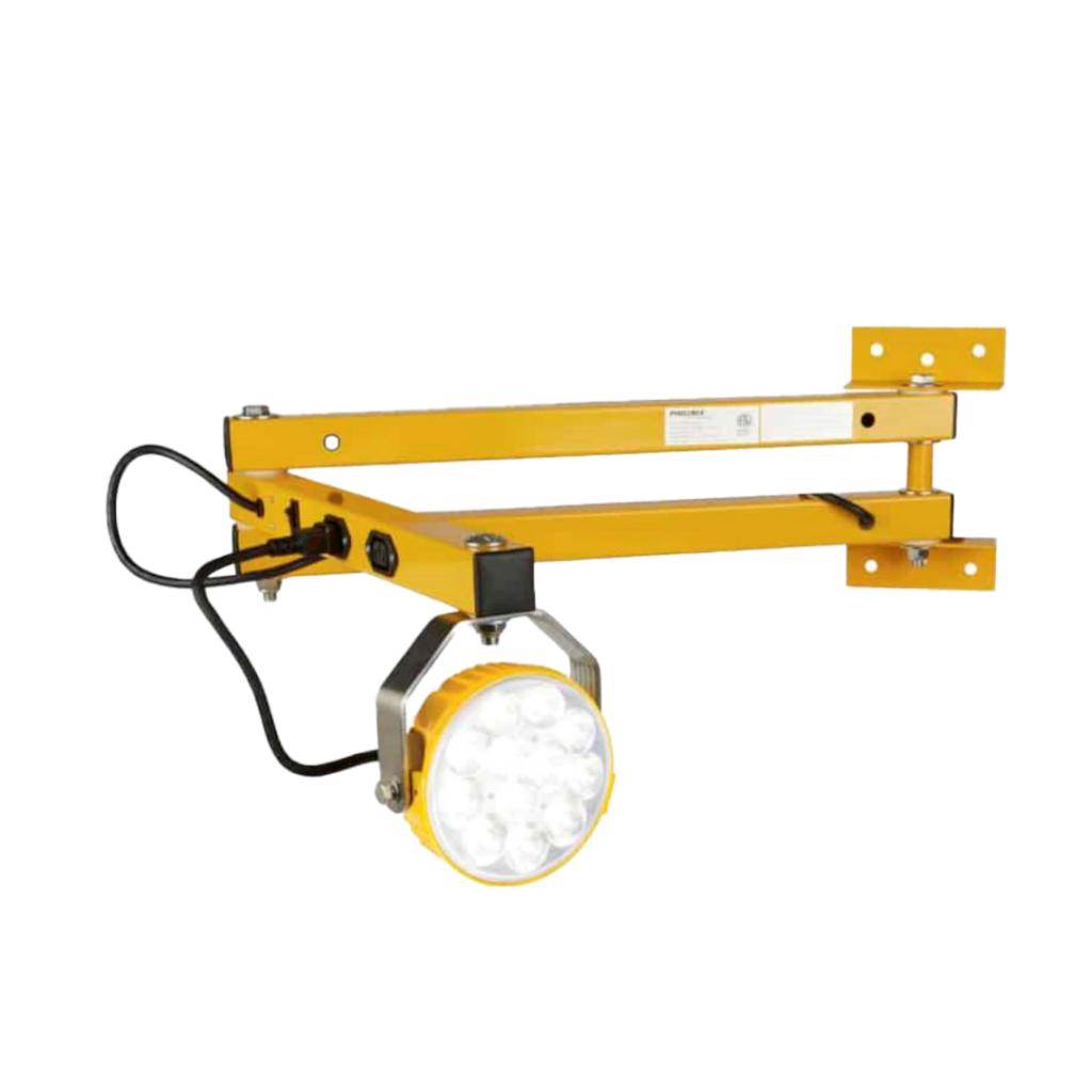 40" arm 9 watt 120 volt 4000K Cool White Loading Dock Light Kit 1