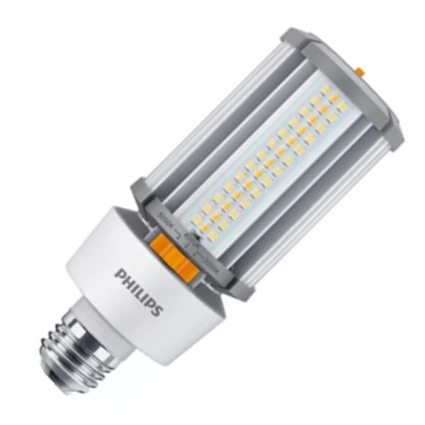 Selectable watt 120/277 volt Corncob Medium Screw Base CCT Selectable Clear Step Dimming Ballast Bypass / Direct Wire Dimmable LED 1