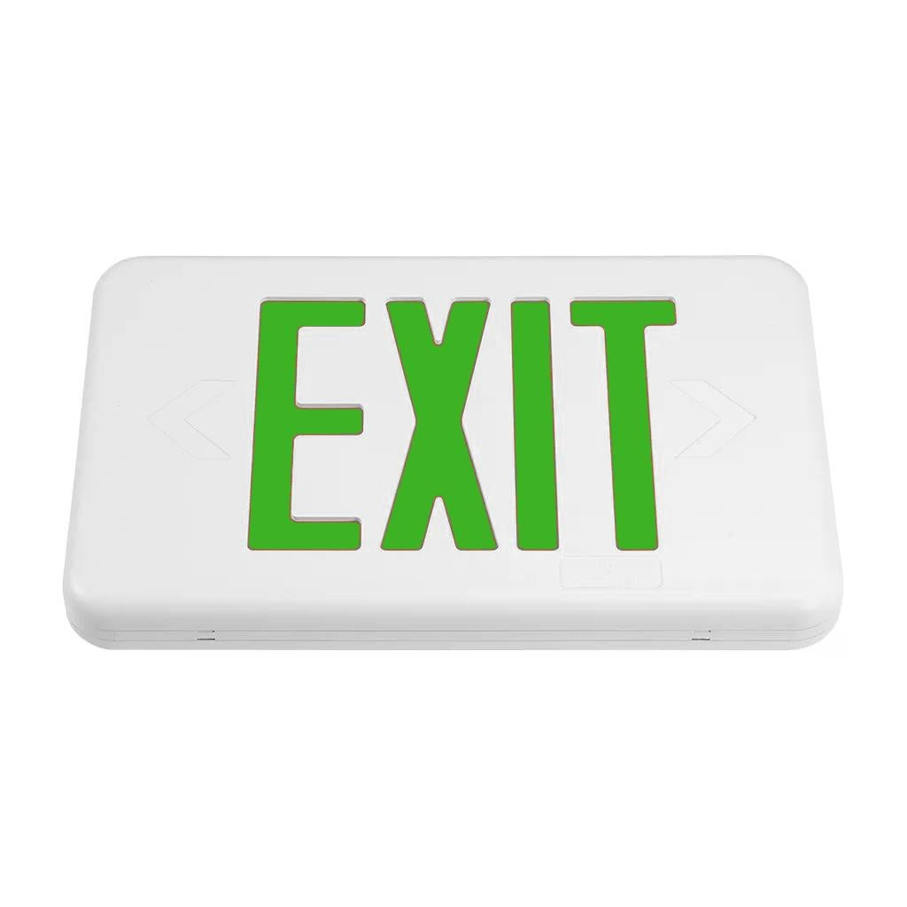 120/277 volt White Panel / Green Letters Nickel Metal Hydride Battery LED Exit Light 1