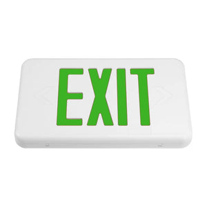 120/277 volt White Panel / Green Letters Nickel Metal Hydride Battery LED Exit Light 1