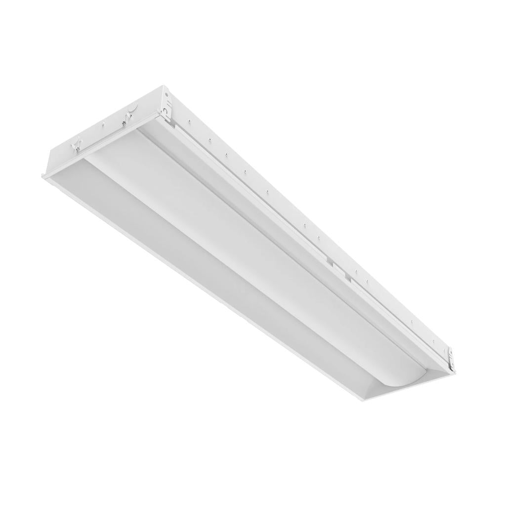 1' x 4' 30 watt 120/277 volt 3500K Neutral White FluxGrid Grid Static Diffuse Flat Ribbed Dimmable LED Recessed Troffer 1